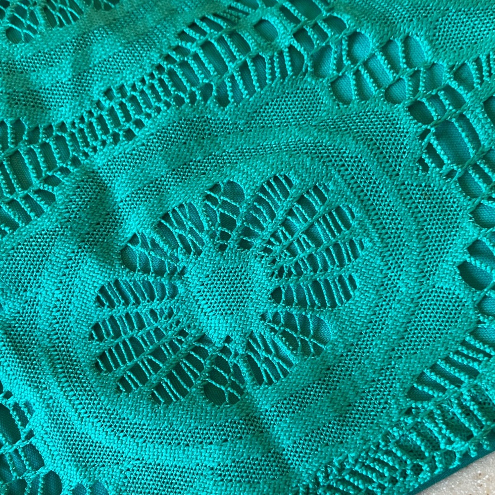 AUW Turquoise Lace Asymmetrical Dress NWOT Women Size Medium - Picture 14 of 15